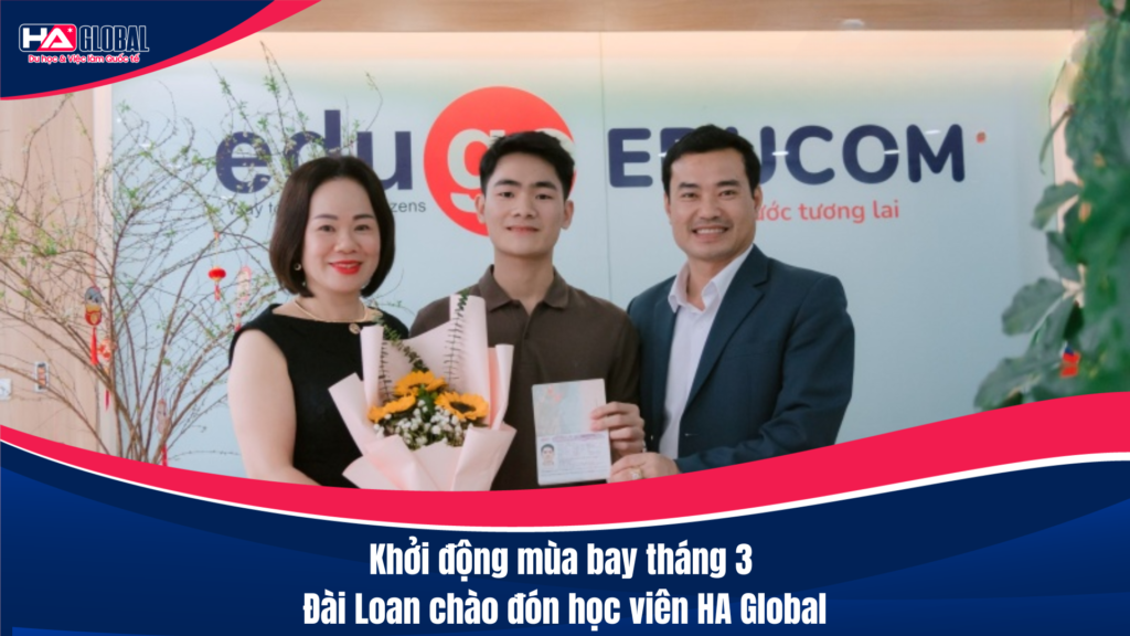 Khởi động mùa bay tháng 3 – Đài Loan chào đón học viên HA Global