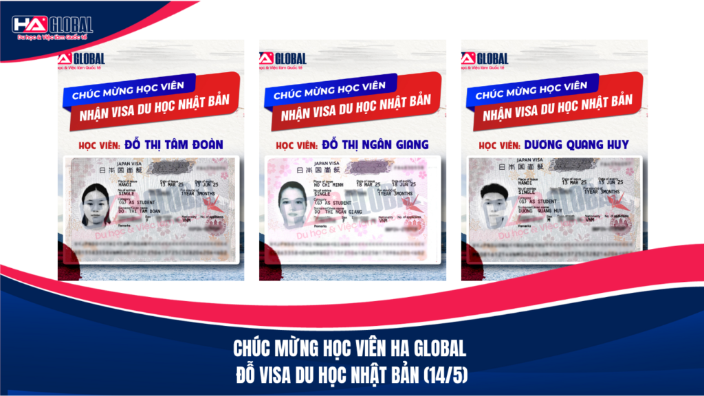 Chúc mừng học viên HA Global đỗ visa du học Nhật Bản
